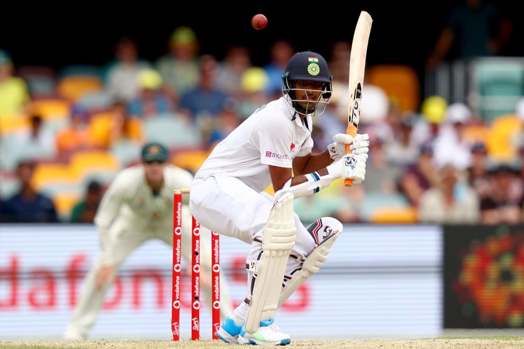 Washington Sundar struck a lusty blow against Lyon