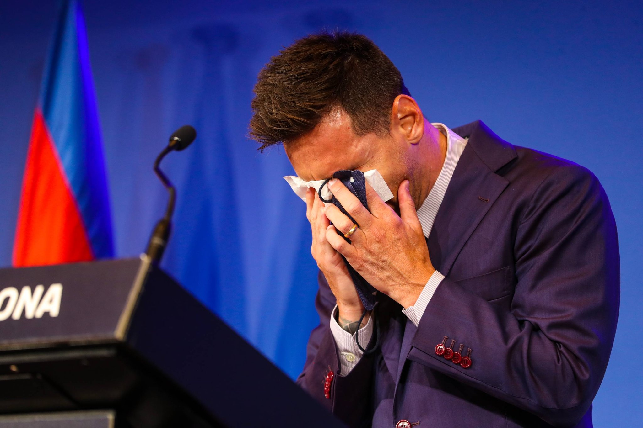 Lionel Messi's press conference before he left FC Barcelona