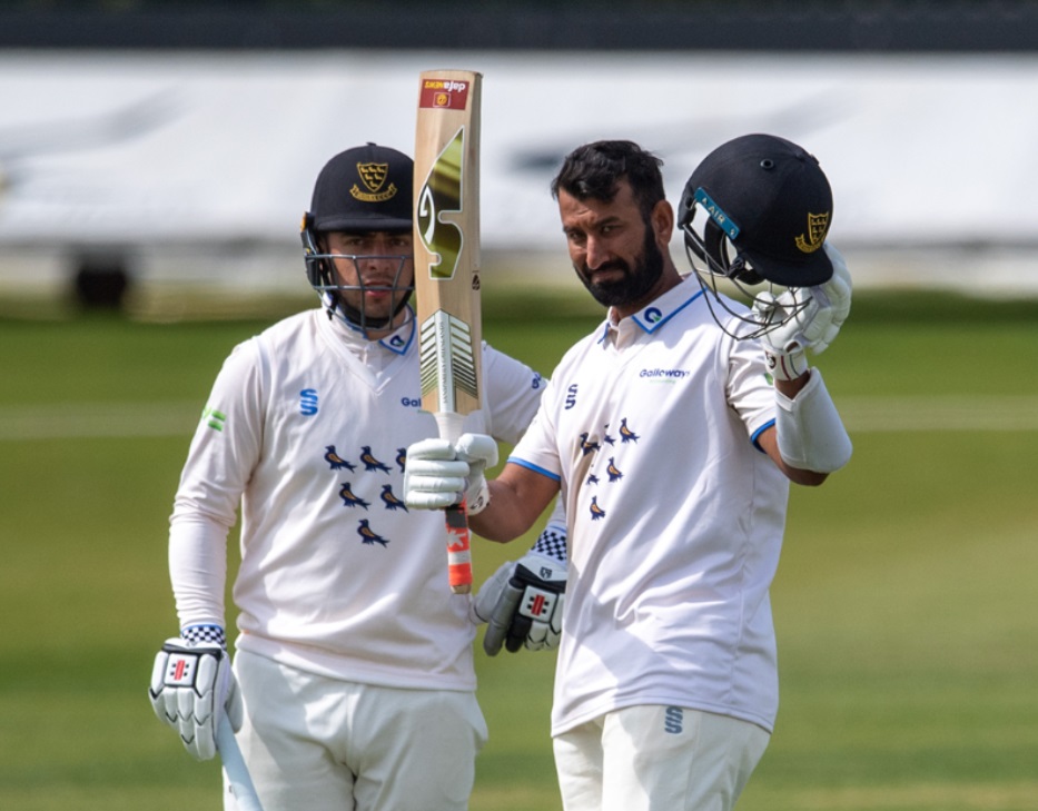 Cheteshwar Pujara notches up double hundred on Sussex debut