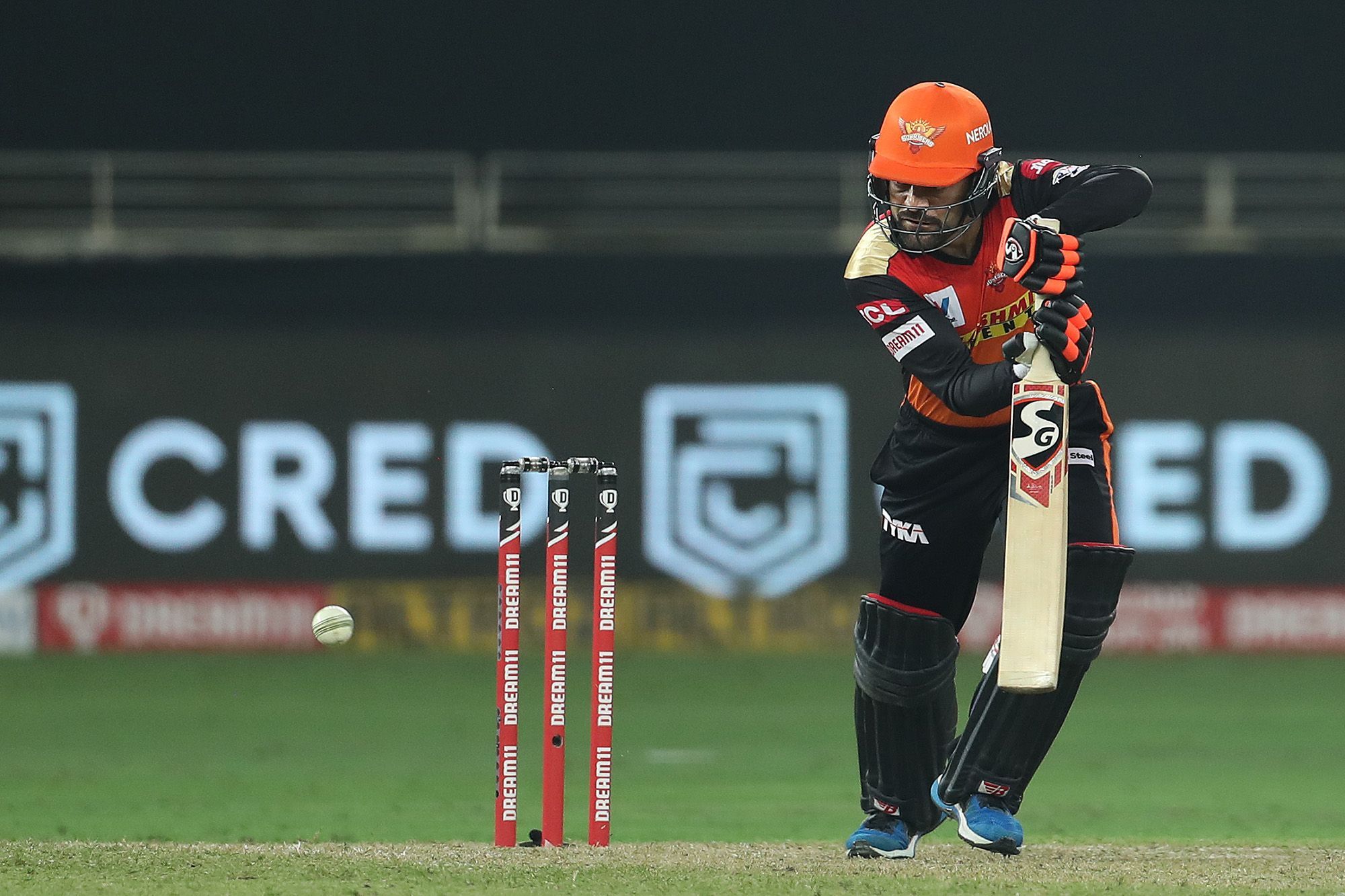 Rashid Khan and Abhishek Sharma's nasty collision