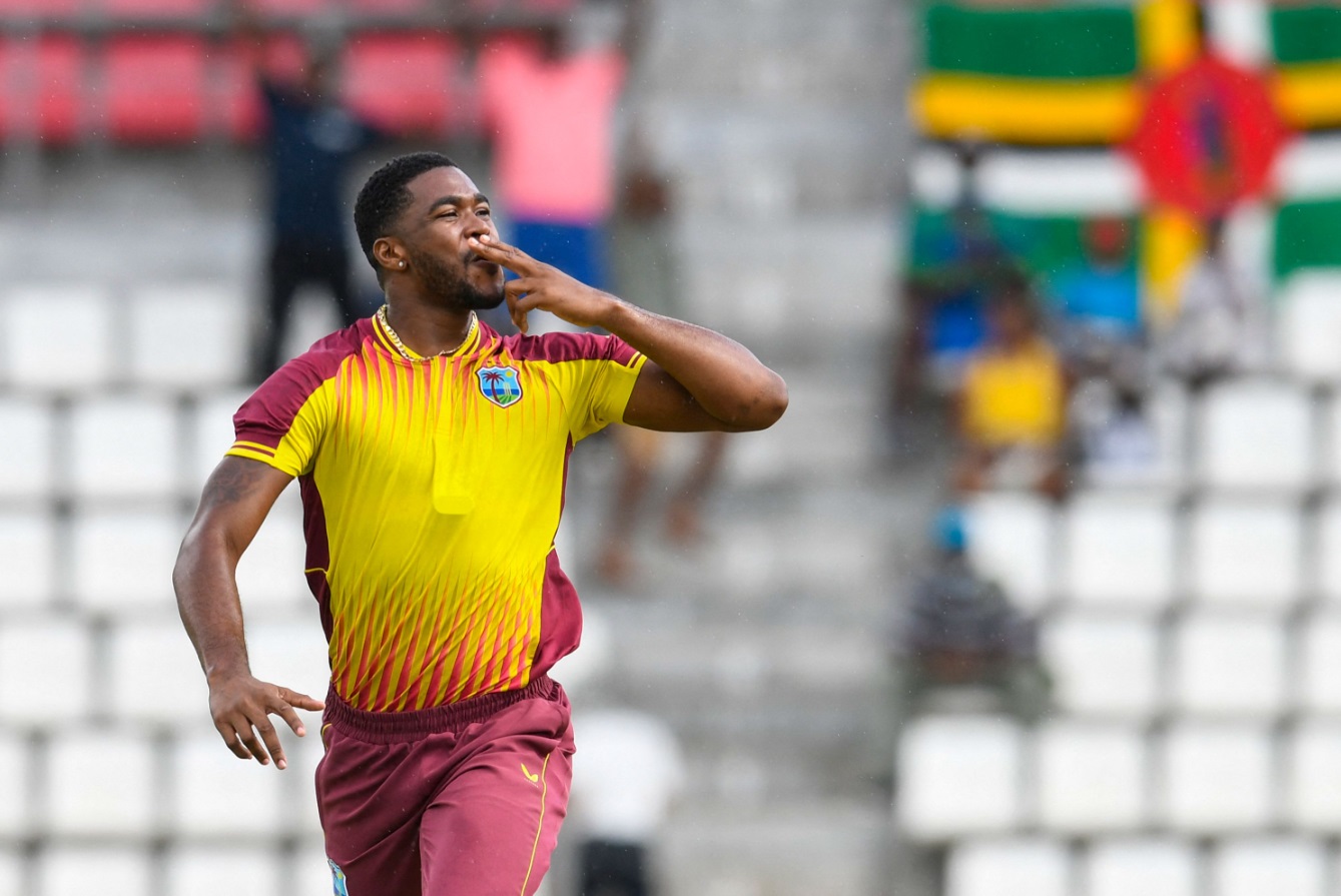 Obed McCoy missed a run-out chance in first T20I