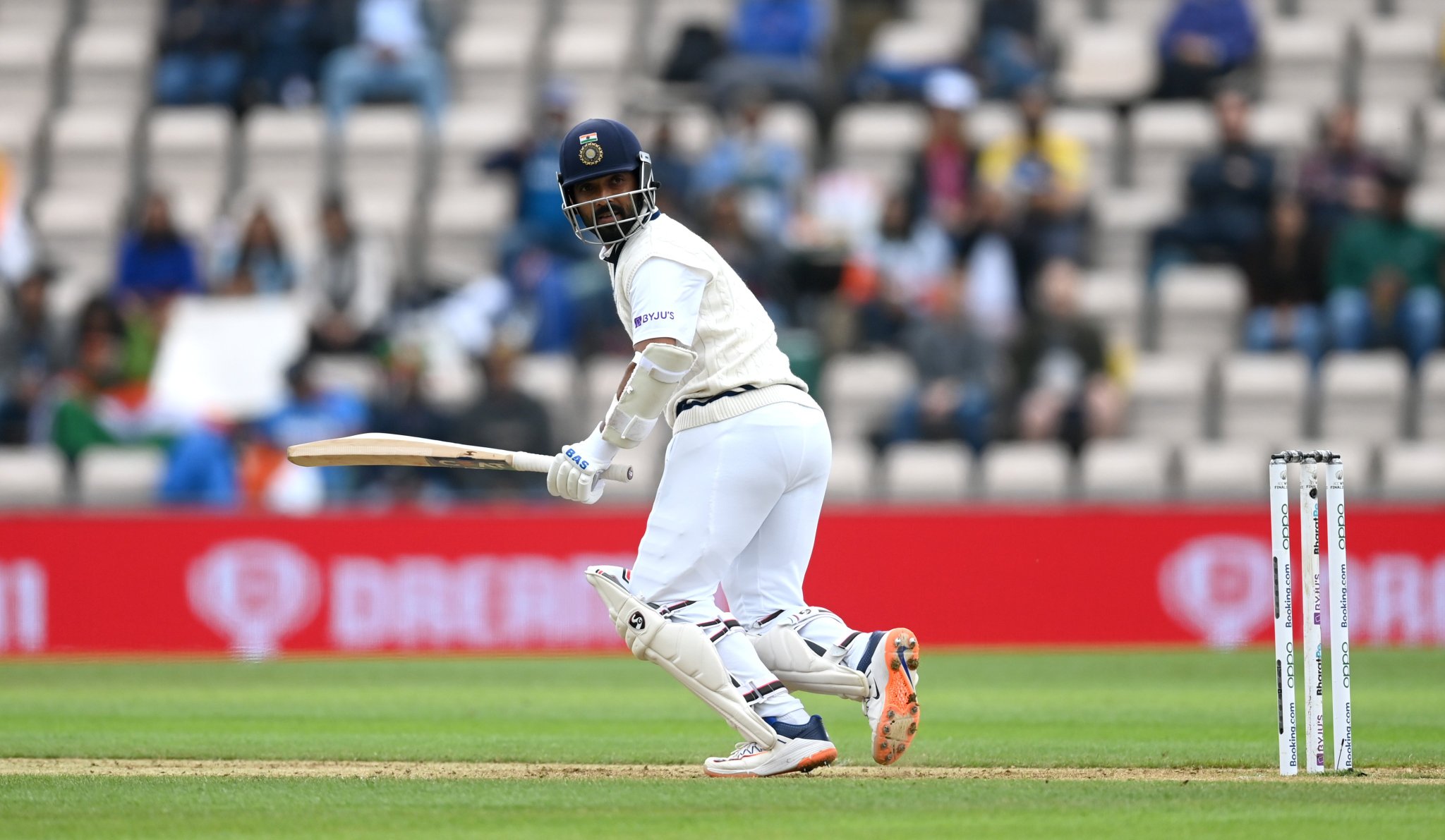 Rahane fell one short of a fighting half-century