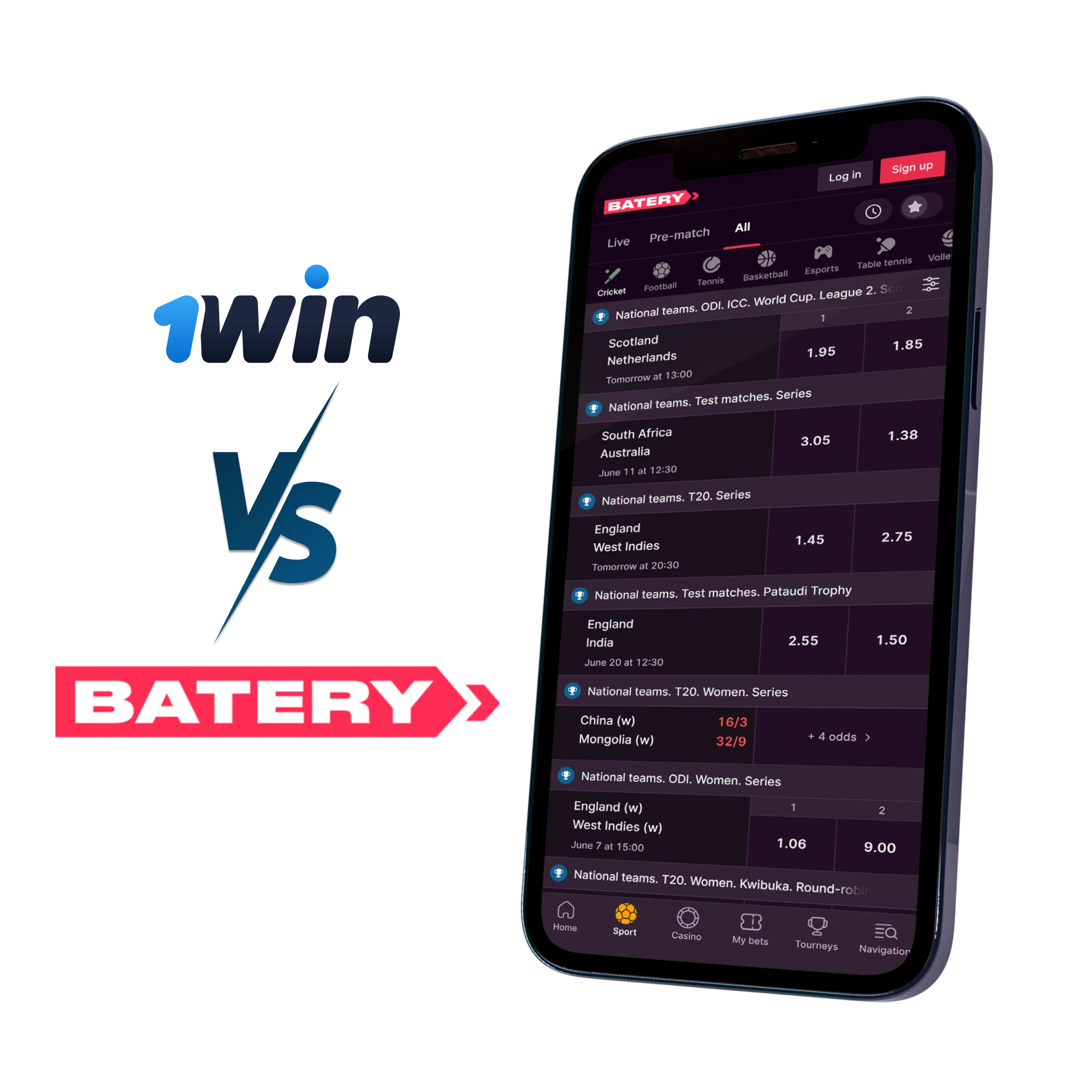 Batery - A Lot of Betting Options.