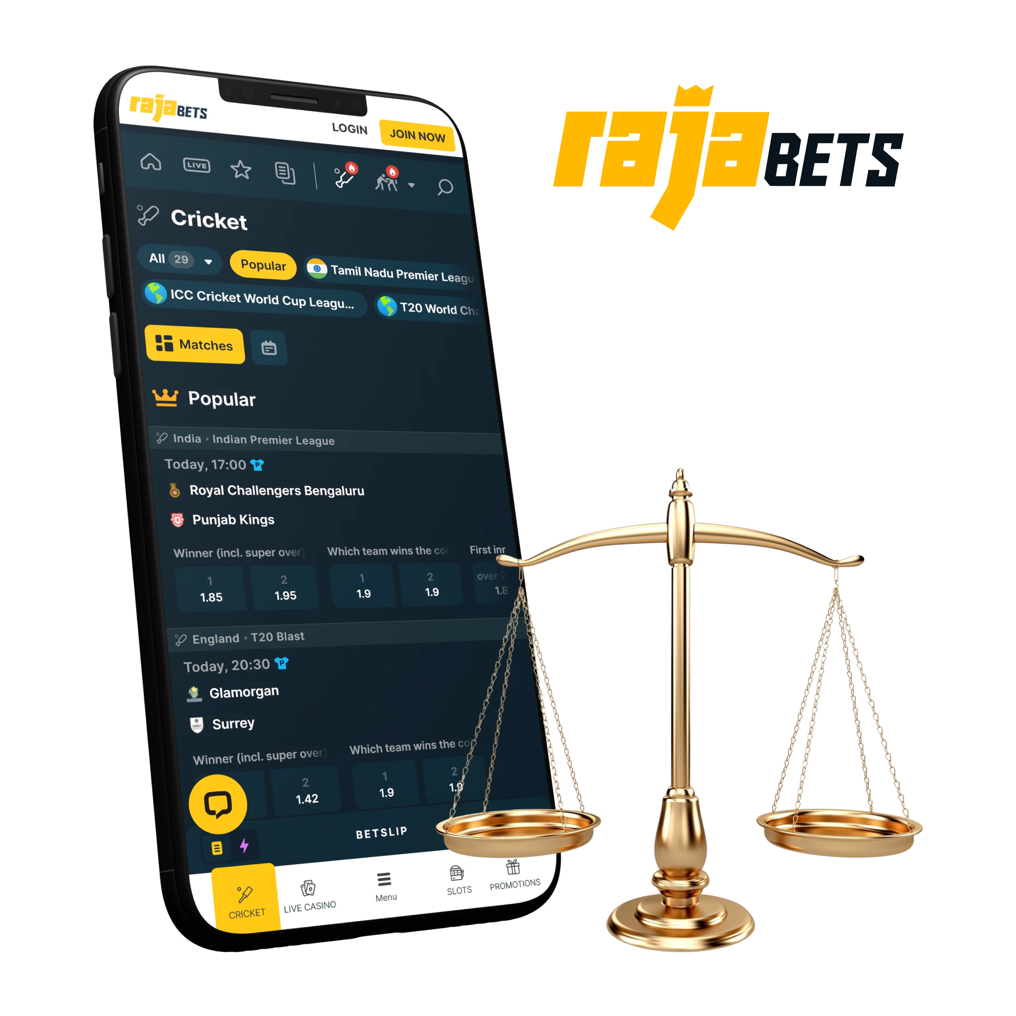 Cricket lovers prefer Rajabets app to place bets on cricket.