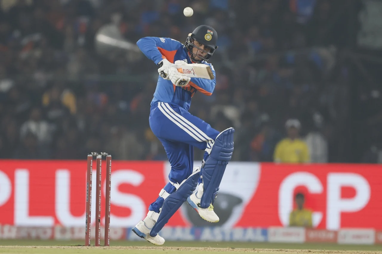 Abhishek Sharma was left displeased by the DRS decision 