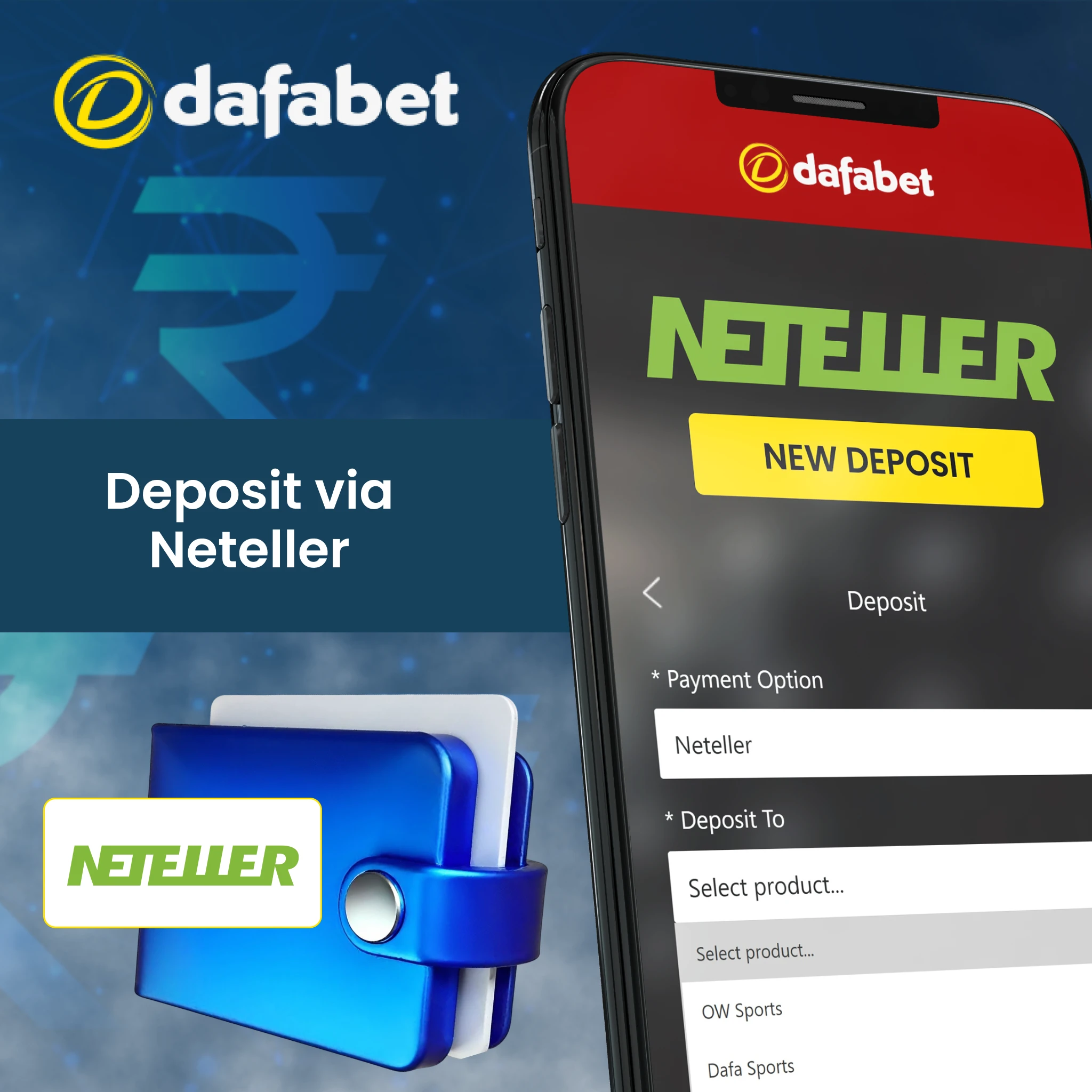 Any of the popular payment options in India, including Neteller.