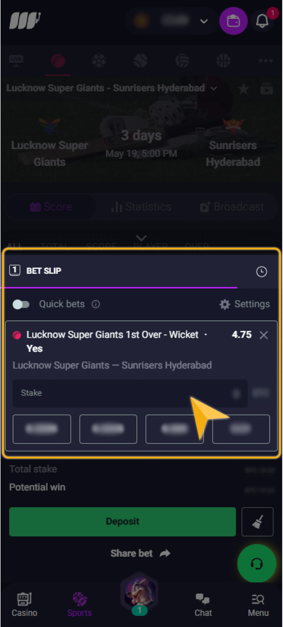 Add funds to your account using your preferred payment method.