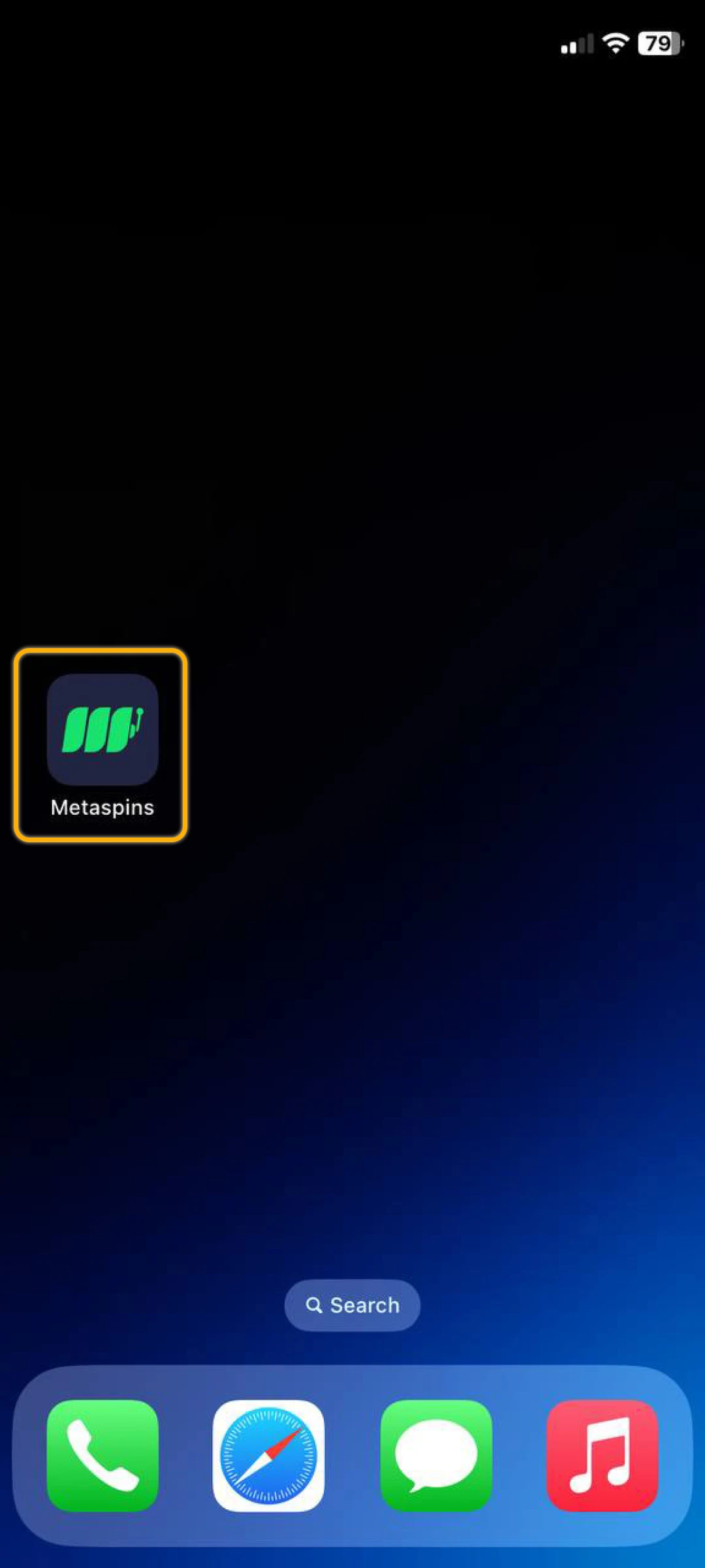 The app’s icon will show up on the home screen of the mobile device.