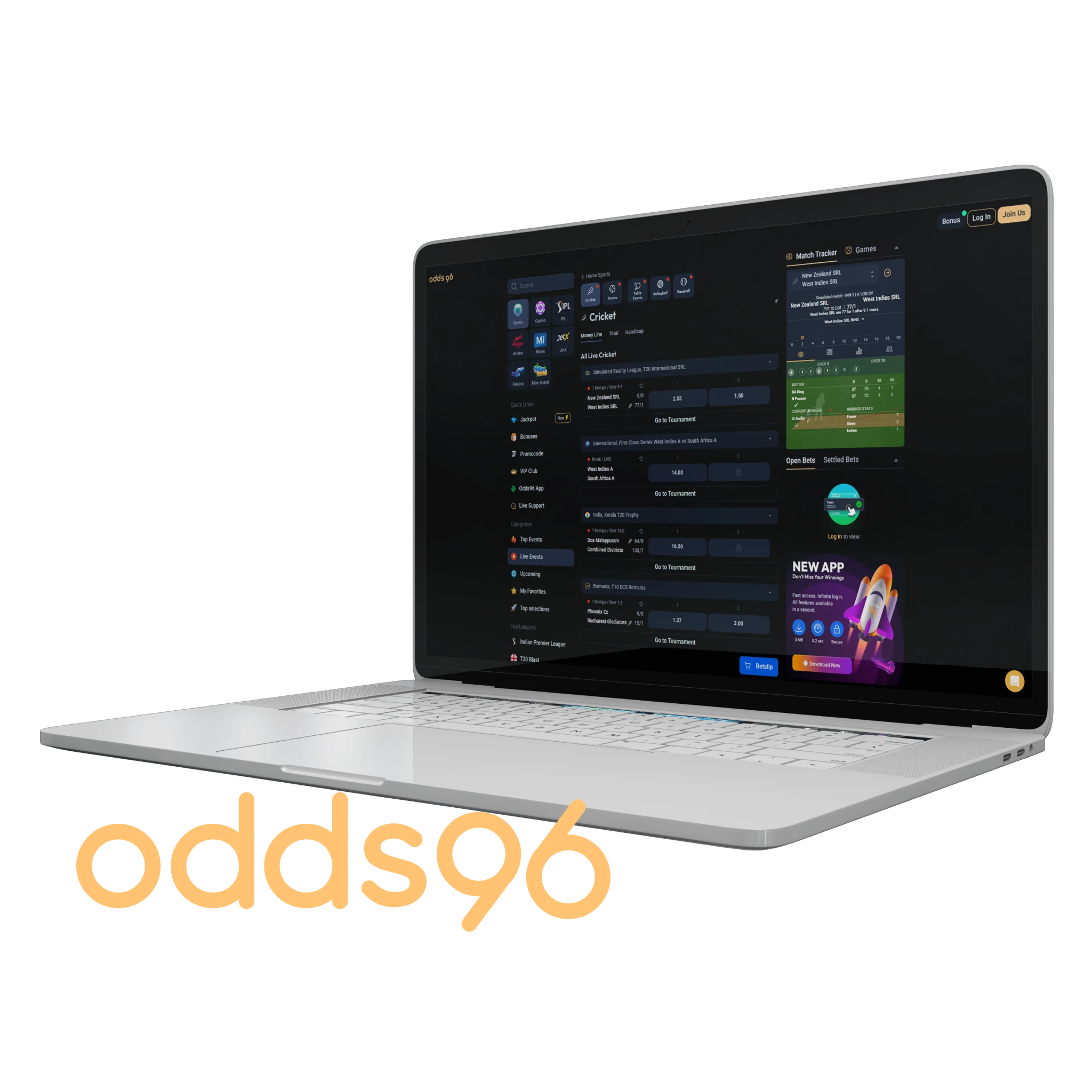 The Odds96 betting platform offers a 500% deposit bonus and cryptocurrency support.