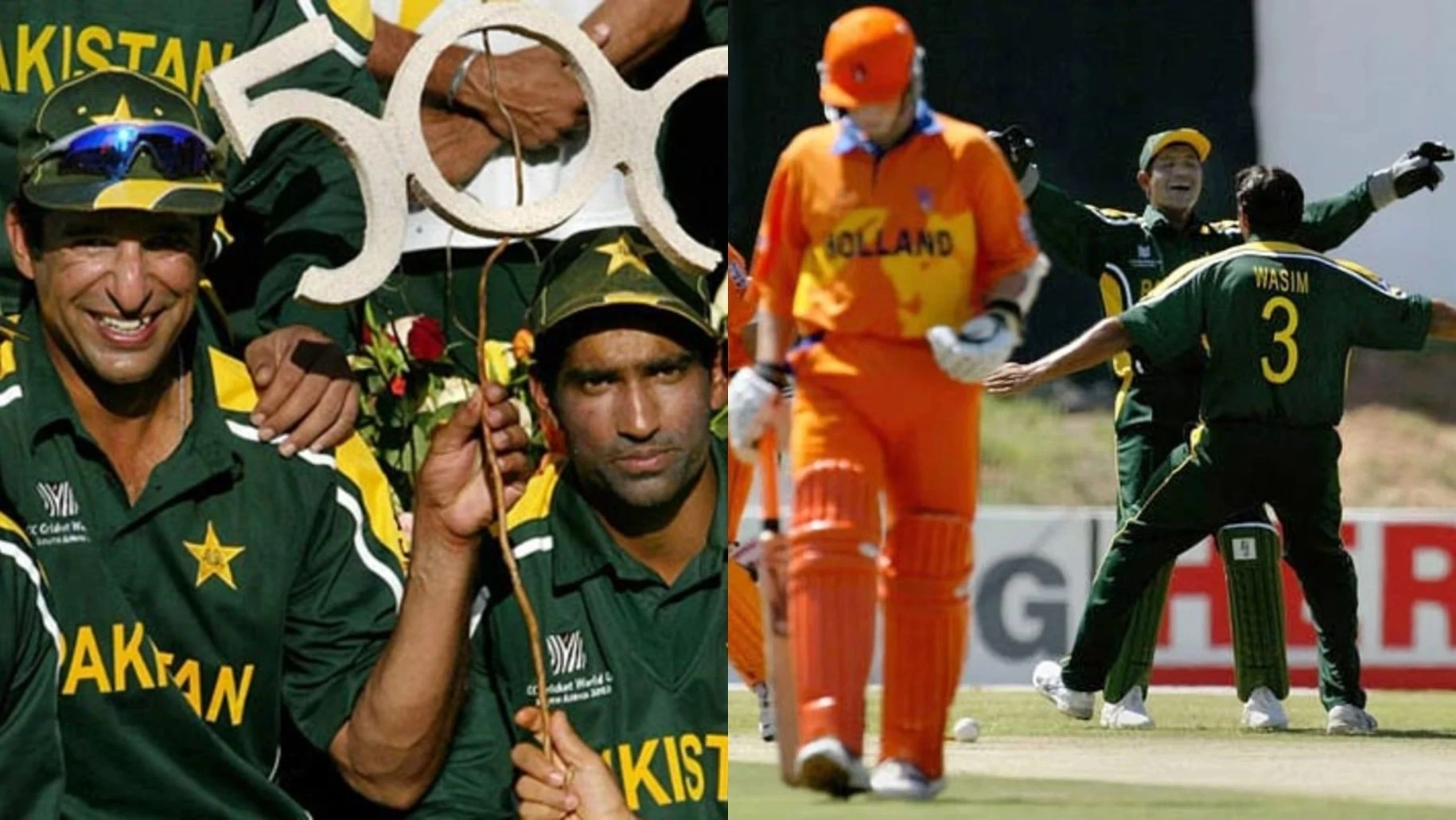 Pakistan thrashes the Netherlands in World Cup on 25 February 2003.