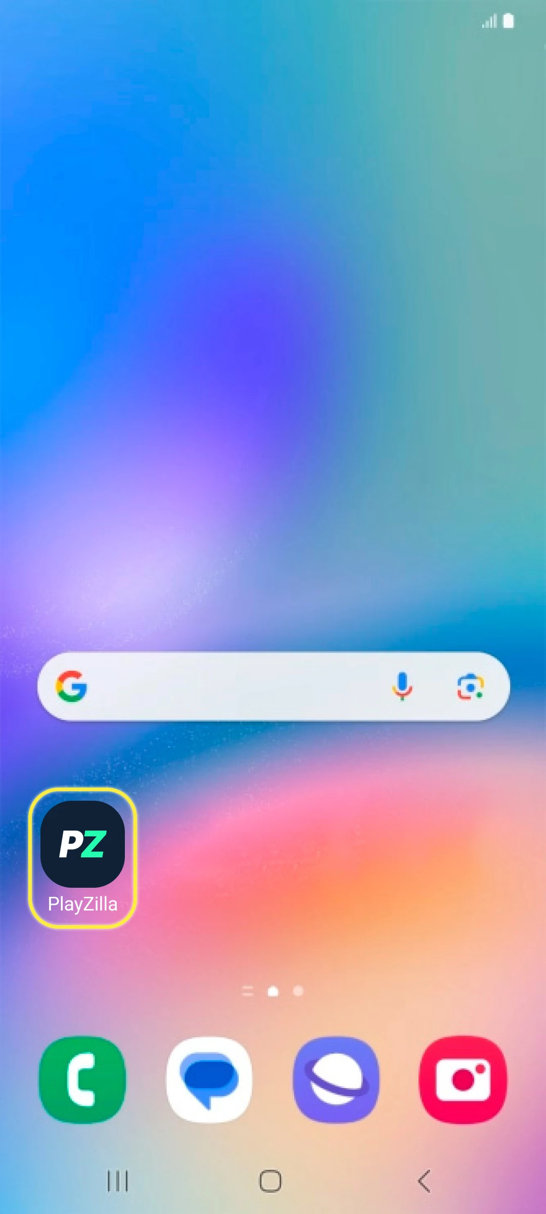 The PlayZilla application will be added to your mobile device.