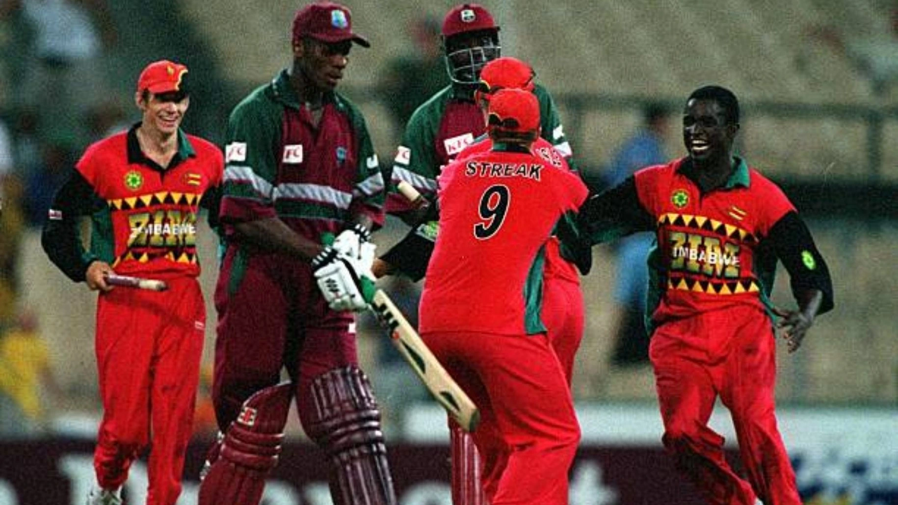 West Indies collapsed at 91 against Zimbabwe on 23 January 2001.